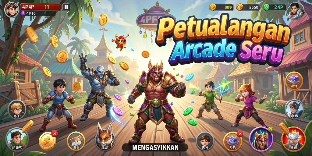 Tangkapan layar gameplay 4P4P yang penuh aksi dan tantangan.
