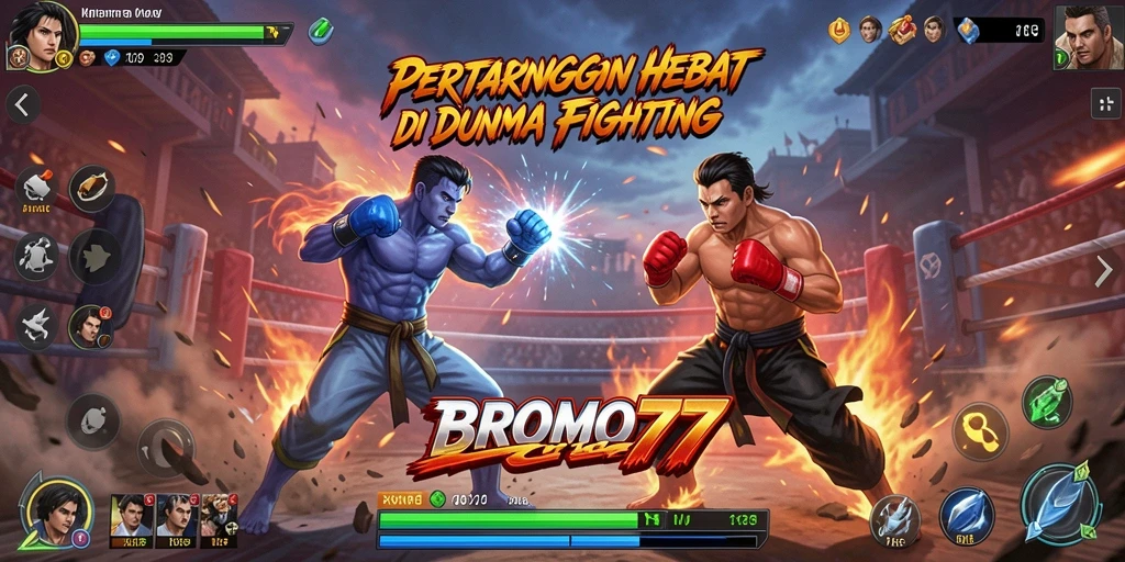Tampilan aksi pertarungan seru di BROMO77.