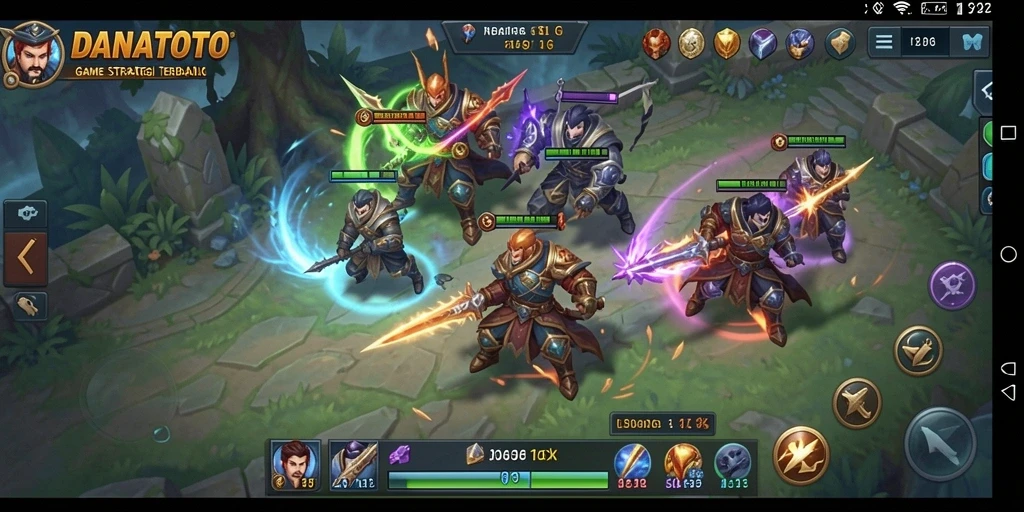 Tampilan menarik dari gameplay <strong>DANATOTO</strong> dengan pertempuran yang epik.