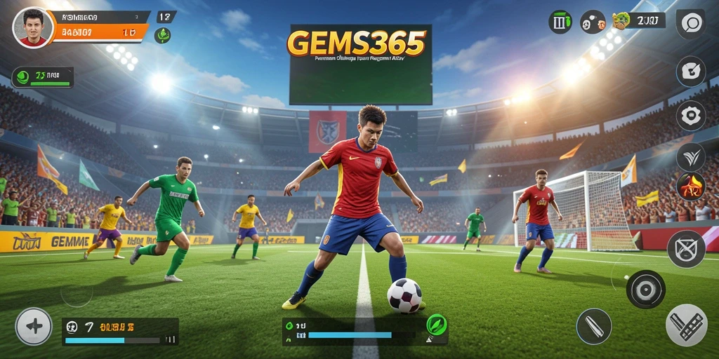 Tampilan gameplay GEMS365 yang menegangkan dan kompetitif.