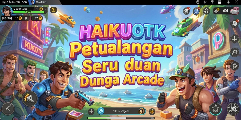 Tampilan gameplay HAIKUOTK yang menarik dengan grafis colorful.