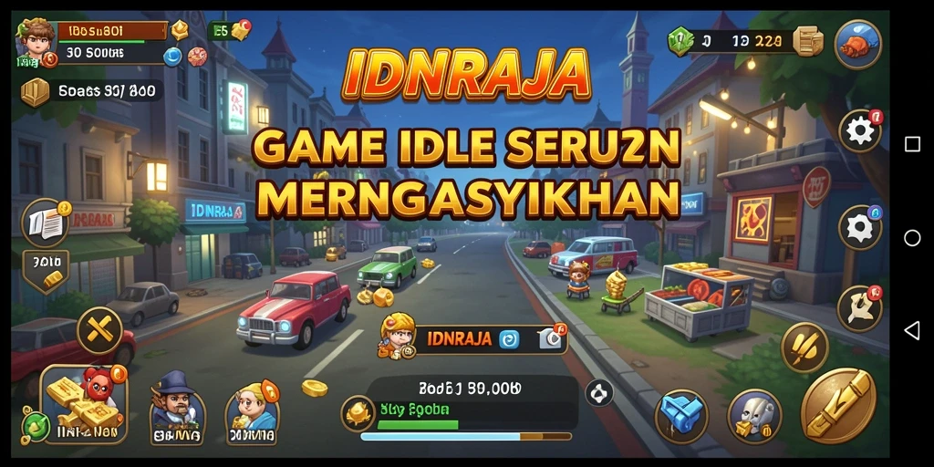 Screenshot gameplay IDNRAJA menunjukkan pengembangan kerajaan yang menarik.