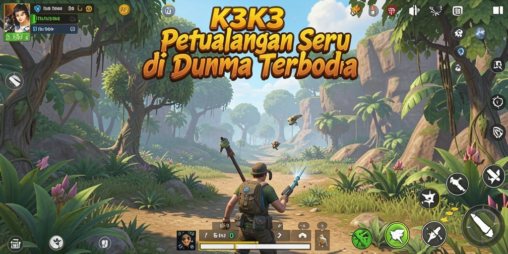 Screenshot gameplay K3K3 menunjukkan aksi eksploratif yang mendebarkan.