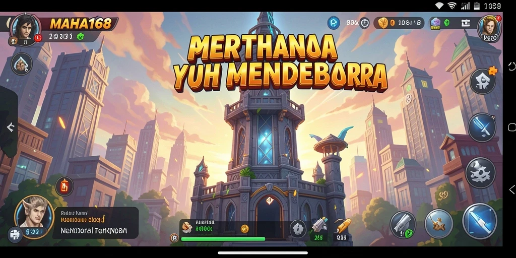 Tampilan gameplay menegangkan dari MAHA168 Tower Defense.
