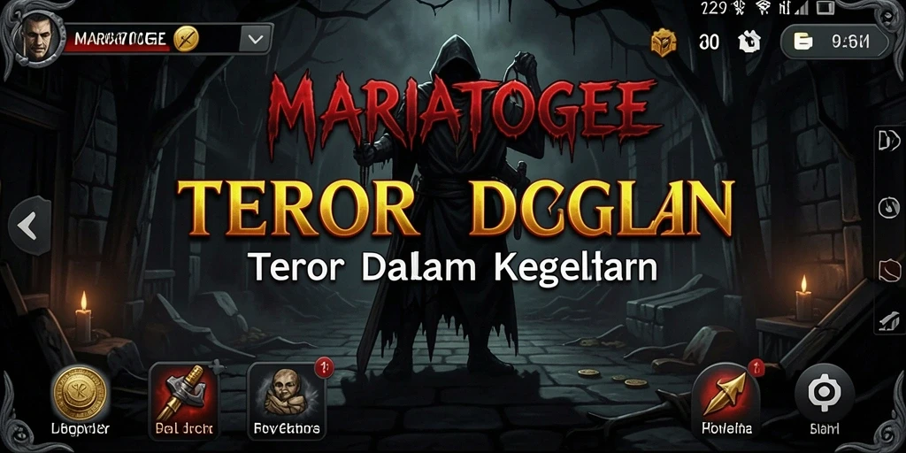 Screenshot gameplay MARIATOGEL yang menakutkan dan menegangkan.