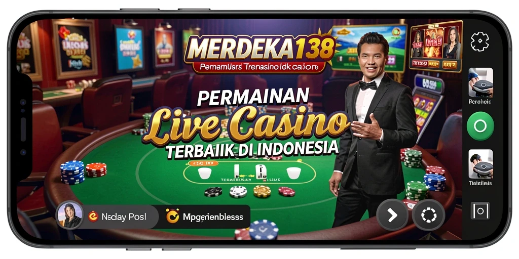 Tampilan permainan Live Casino yang menarik dan interaktif di MERDEKA138.