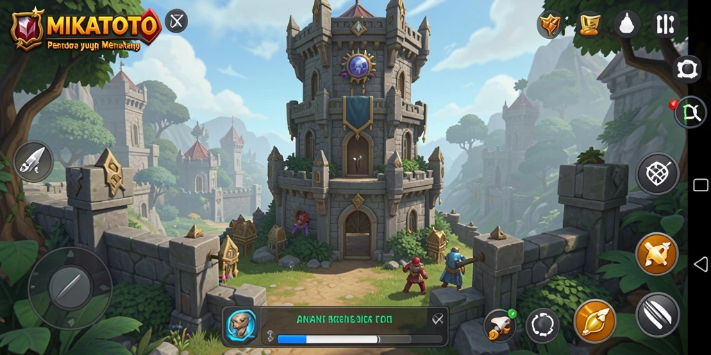 Tampilan gameplay MIKATOTO yang menegangkan dalam Tower Defense.