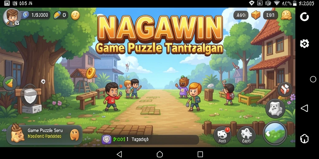 Tampilan gameplay NAGAWIN dengan berbagai teka-teki menarik.