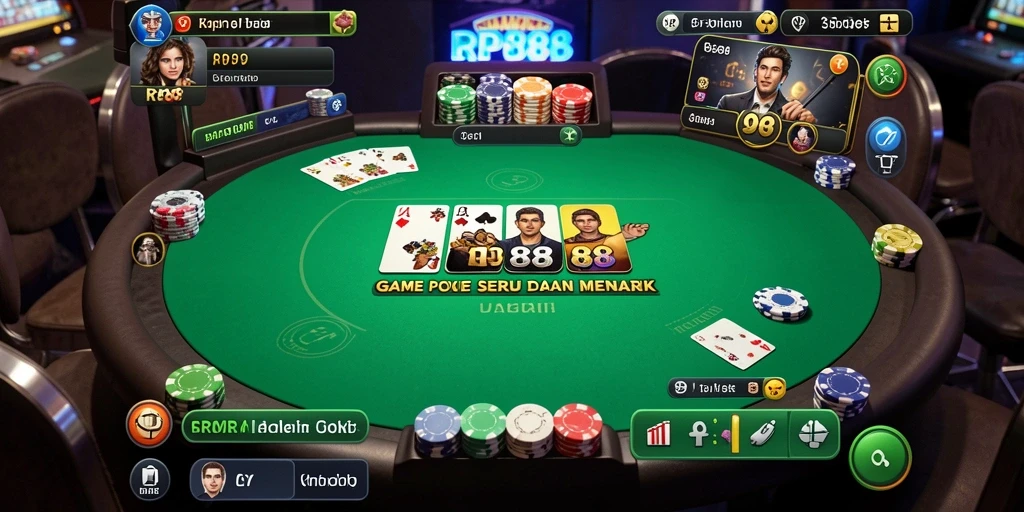 Screenshot RP888 menampilkan gameplay poker yang mendebarkan dan interaktif.