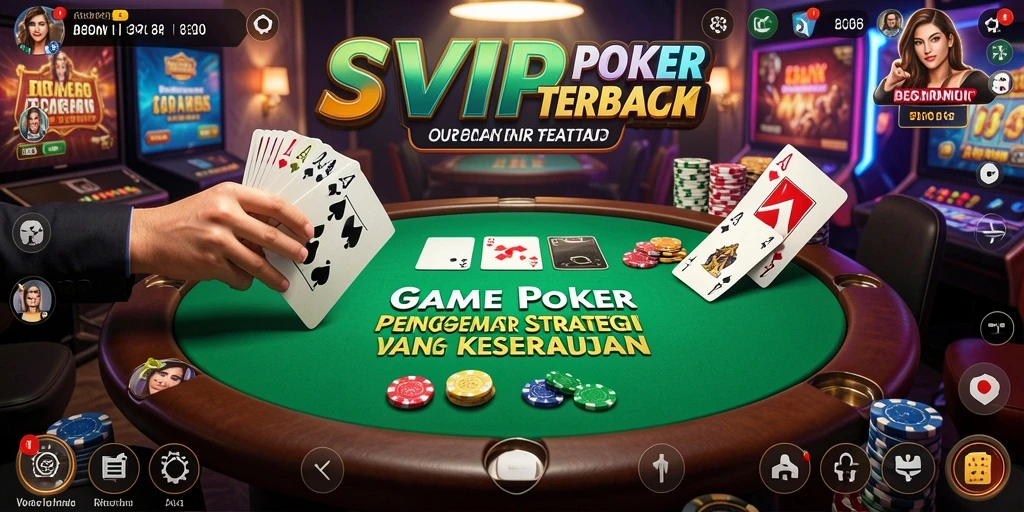 Tampilan gameplay Poker yang seru dan mendebarkan.