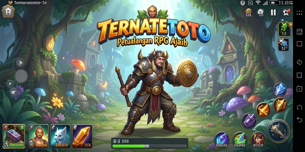Screenshot utama TERNATETOTO menunjukkan aksi seru dalam pertarungan RPG.