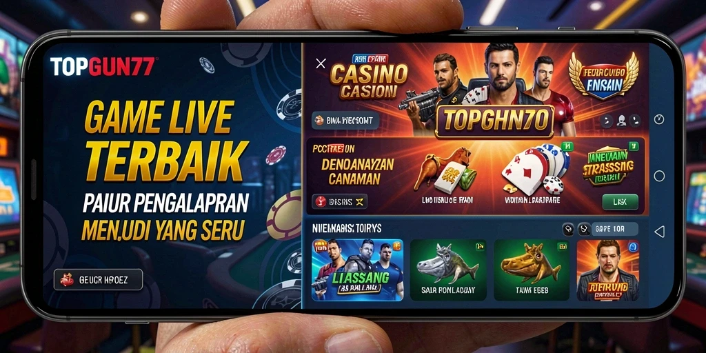 Tampilan gameplay Live Casino yang menarik dari TOPGUN77.