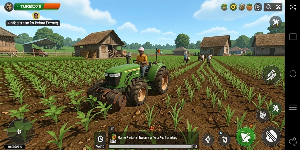 Tampilan menarik dari gameplay <strong>TURBO78</strong> yang menggambarkan aktivitas bertani.
